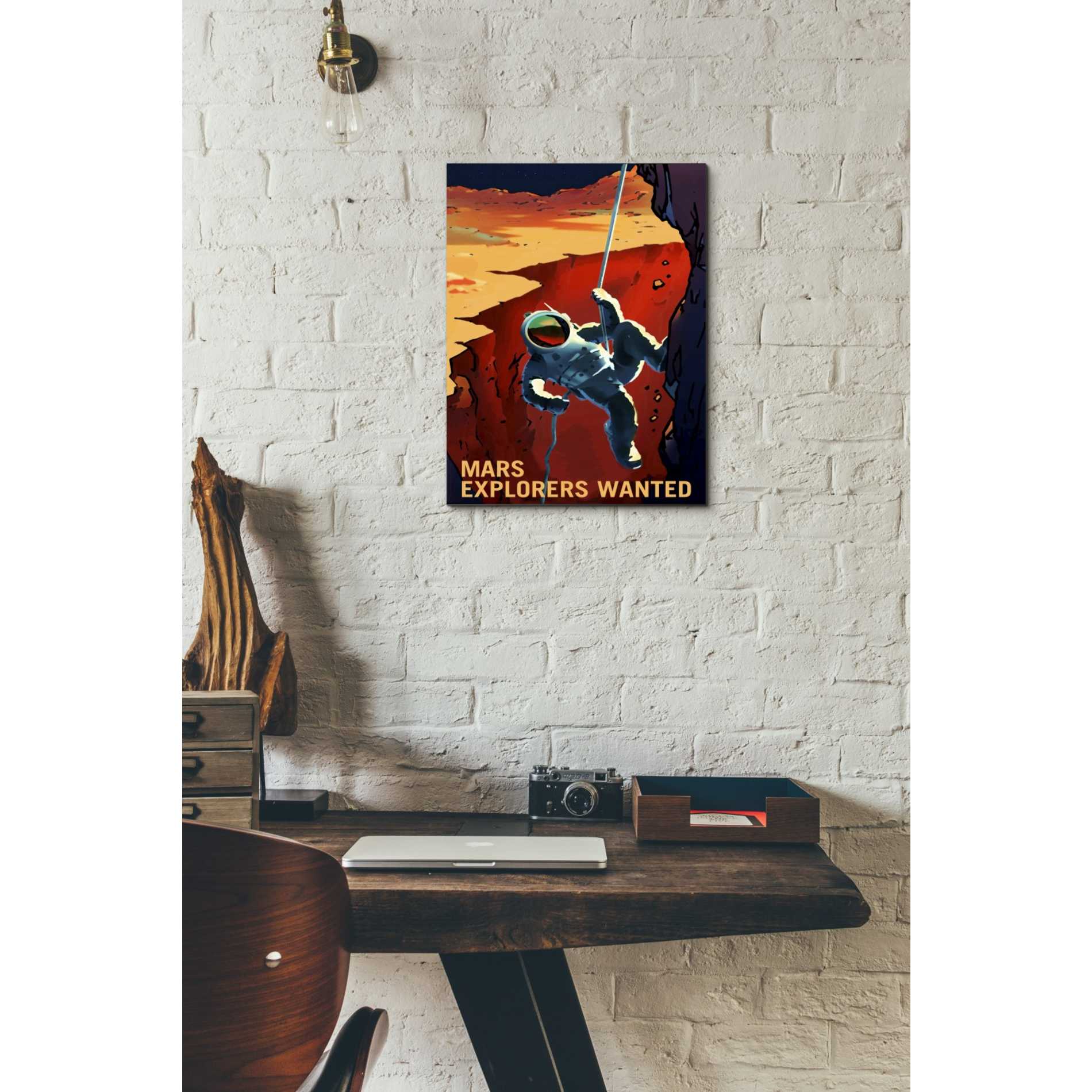 'Mars Explorer Series: Explorers Wanted' Canvas Wall Art,12 x 18