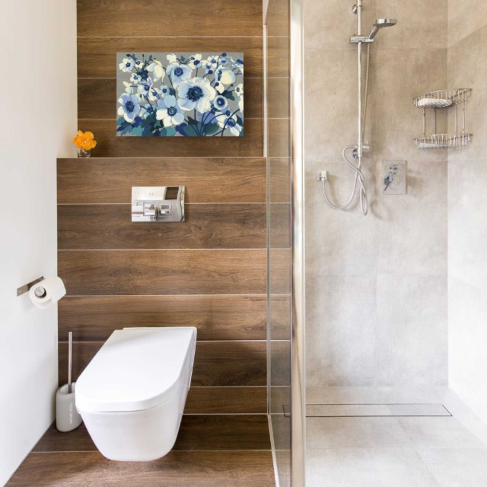 'Anemones Japonaises I' by Shirley Novak, Canvas Wall Art,18 x 12