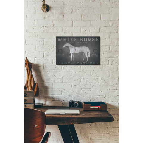 Image of 'White Horse with Words' by Ryan Fowler, Canvas Wall Art,12 x 18