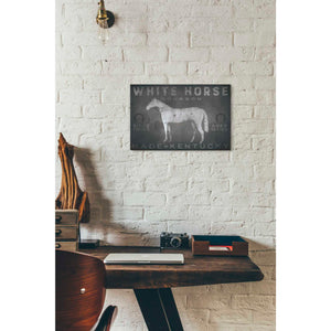 'White Horse with Words' by Ryan Fowler, Canvas Wall Art,12 x 18