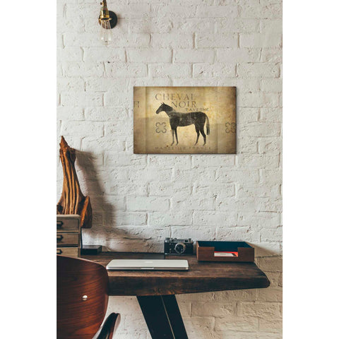 Image of 'Cheval Noir v4' by Ryan Fowler, Canvas Wall Art,12 x 18