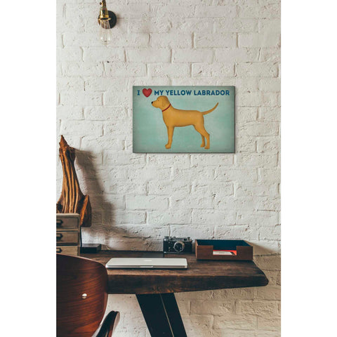 Image of 'Golden Dog Love I' by Ryan Fowler, Canvas Wall Art,12 x 18