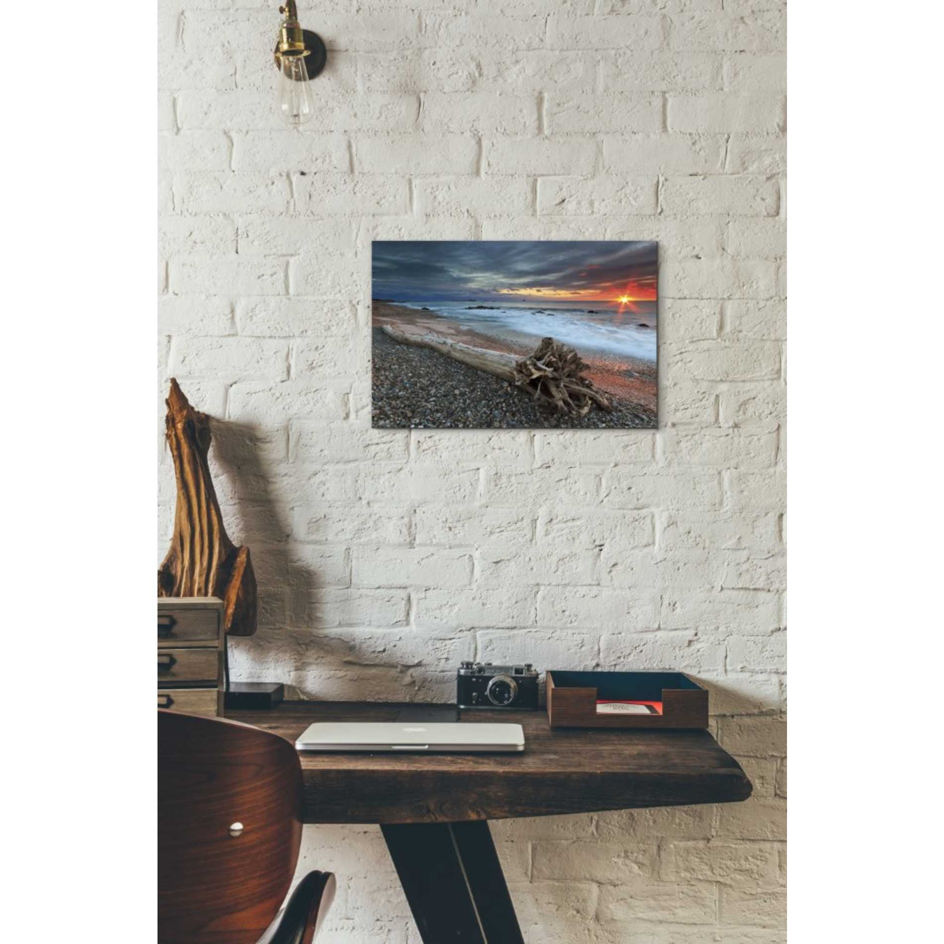 'Sakonnet Driftwood' by Katherine Gendreau, Giclee Canvas Wall Art