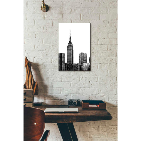 Image of 'NYC in Pure B&W XVIII' by Jeff Pica Canvas Wall Art,12 x 18