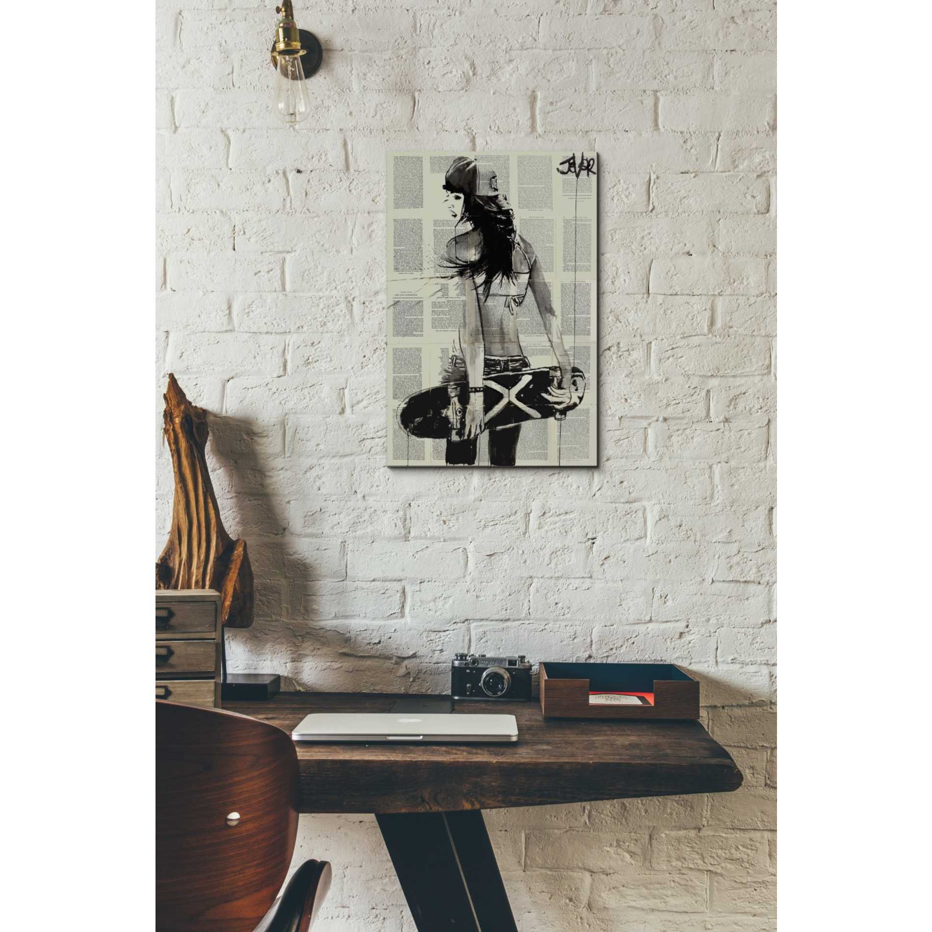 'Sk8Ter Gurl' by Loui Jover, Canvas Wall Art,12 x 18