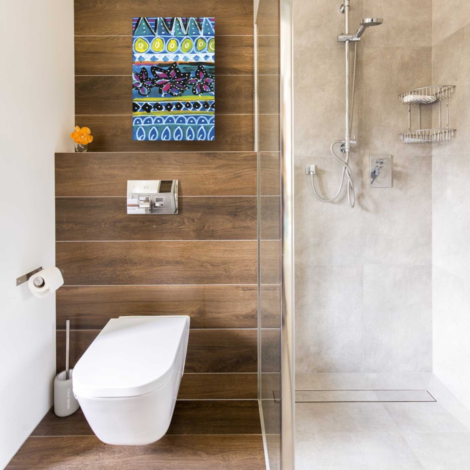 'Pattern Painting I' by Linda Woods, Canvas Wall Art,12 x 18