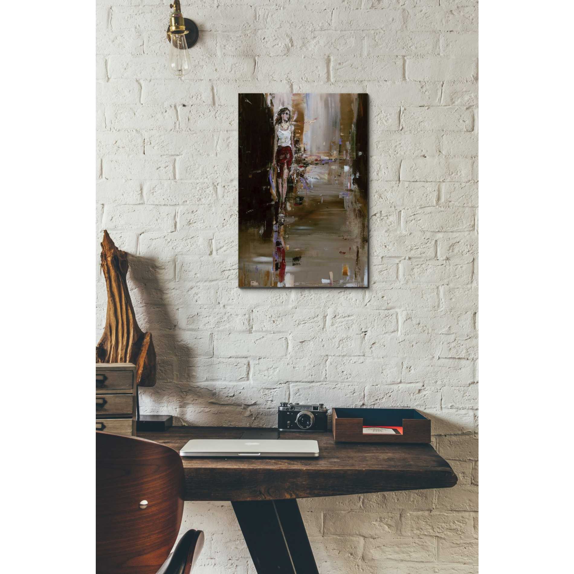 'Down Town' by Oscar Alvarez Pardo, Canvas Wall Art,12 x 18