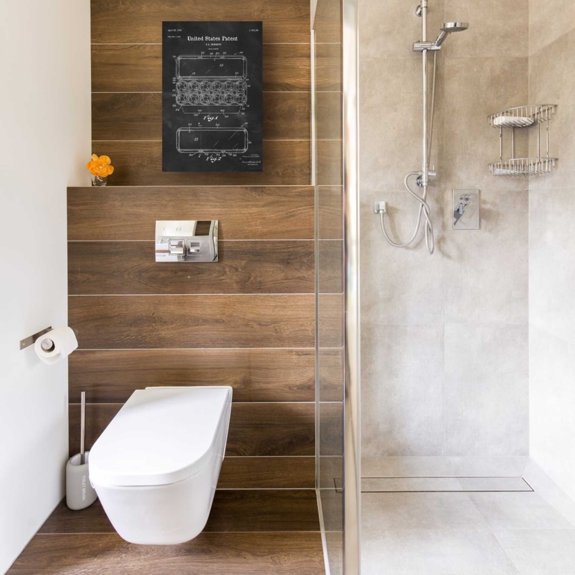 'Egg Carton Blueprint Patent Chalkboard' Canvas Wall Art,12 x 18