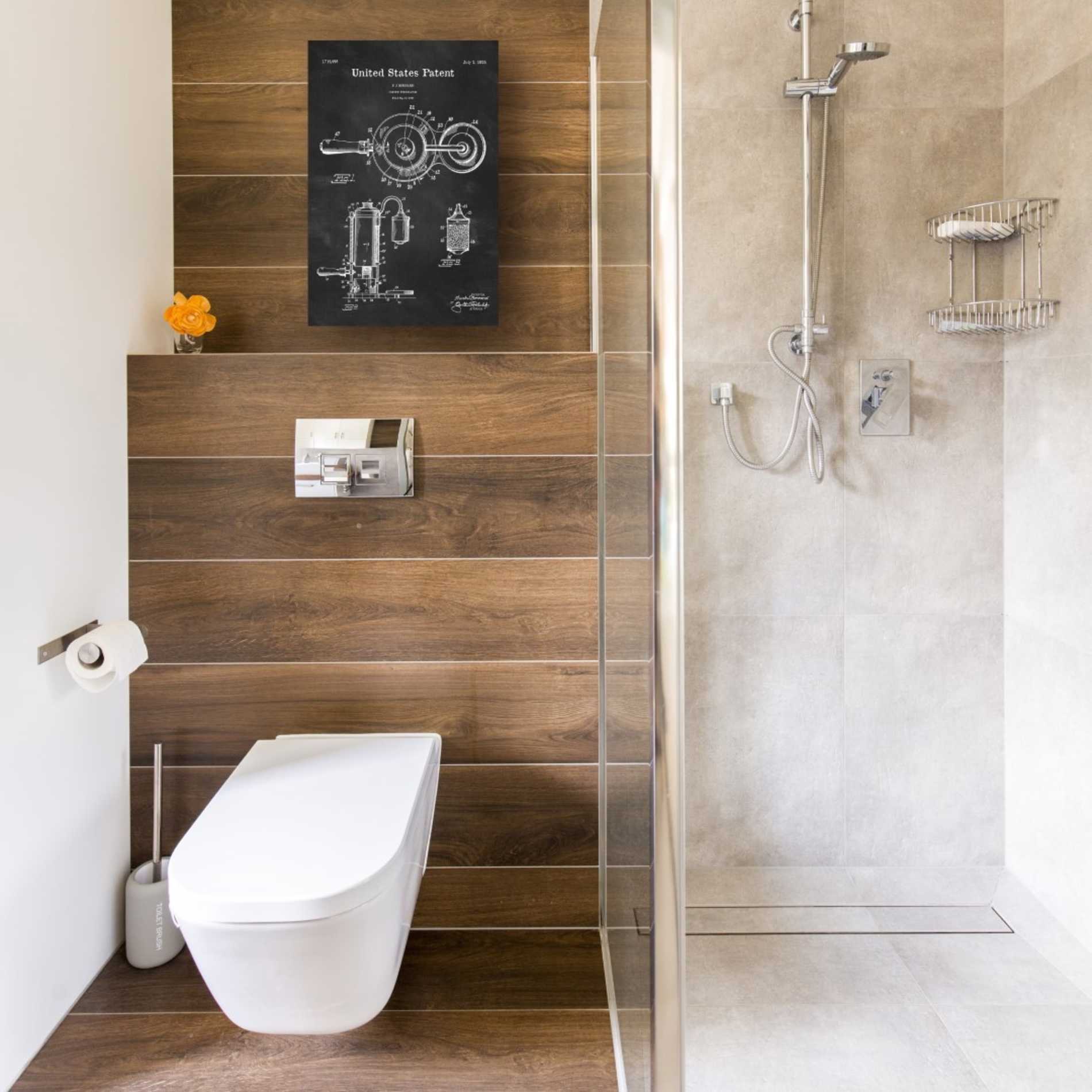 'Coffee Percolator Blueprint Patent Chalkboard' Canvas Wall Art,12 x 18