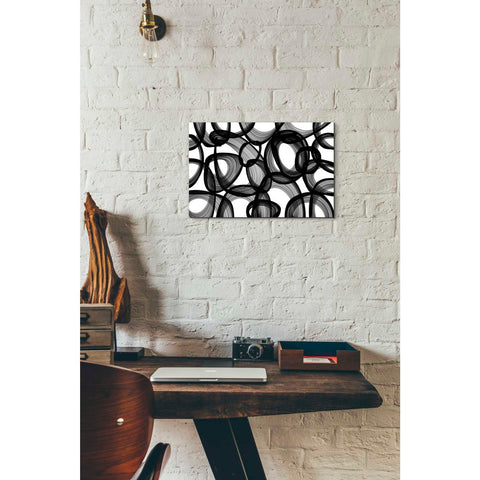 Image of 'Abstract Black and White 2015' by Irena Orlov, Canvas Wall Art,18 x 12