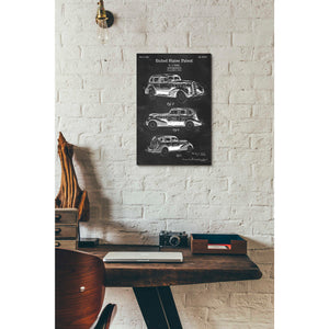 'Luxury Automobile Blueprint Patent Chalkboard' Canvas Wall Art,12 x 18