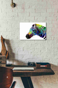 'Zebra' by Karen Smith, Canvas Wall Art,18x12