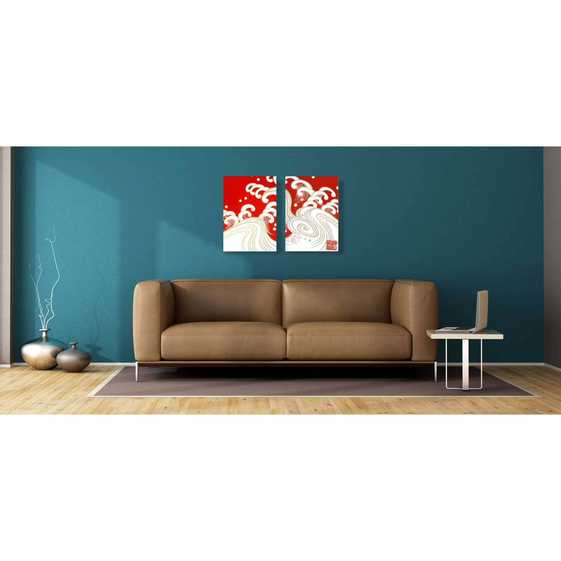 'Wave B' by Zigen Tanabe, Giclee Canvas Wall Art