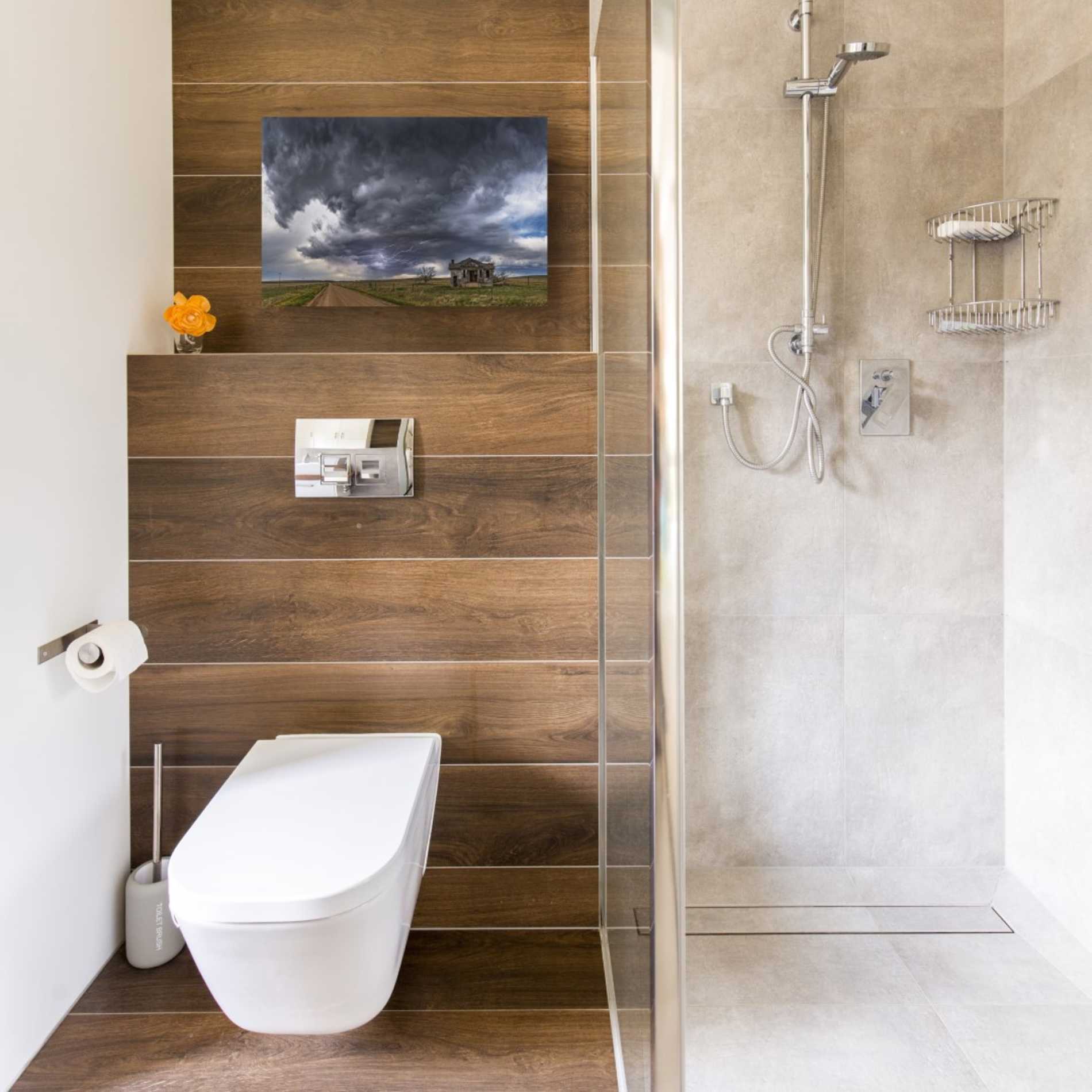 'Pawnee School Storm' by Darren White, Canvas Wall Art,18 x 12