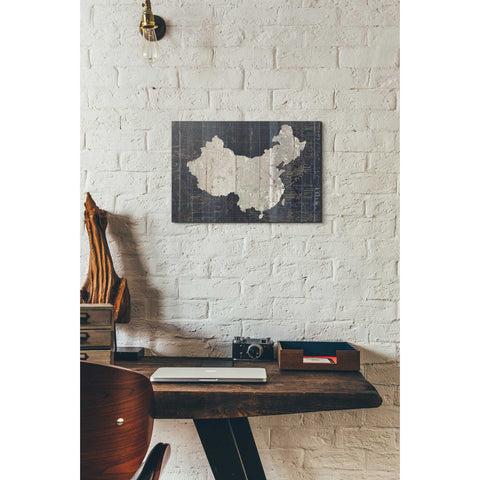 Image of 'Old World Map China' by Wild Apple Portfolio, Canvas Wall Art,12 x 18