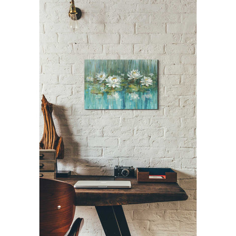 Image of 'Water Lily Pond' by Danhui Nai, Canvas Wall Art,12 x 18