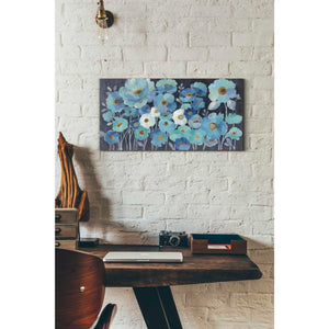 'Indigo Flowers' by Silvia Vassileva, Canvas Wall Art,12 x 24