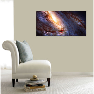 'Messier 66' Hubble Space Telescope Canvas Wall Art,12 x 24