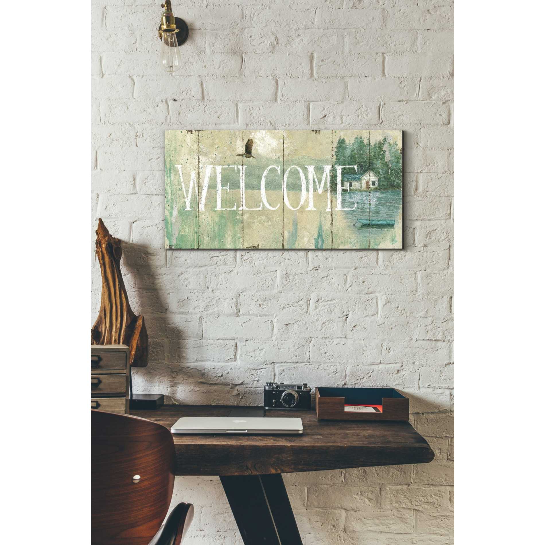 'Waterside Lodge III' by Daphne Brissonet, Canvas Wall Art,12 x 24