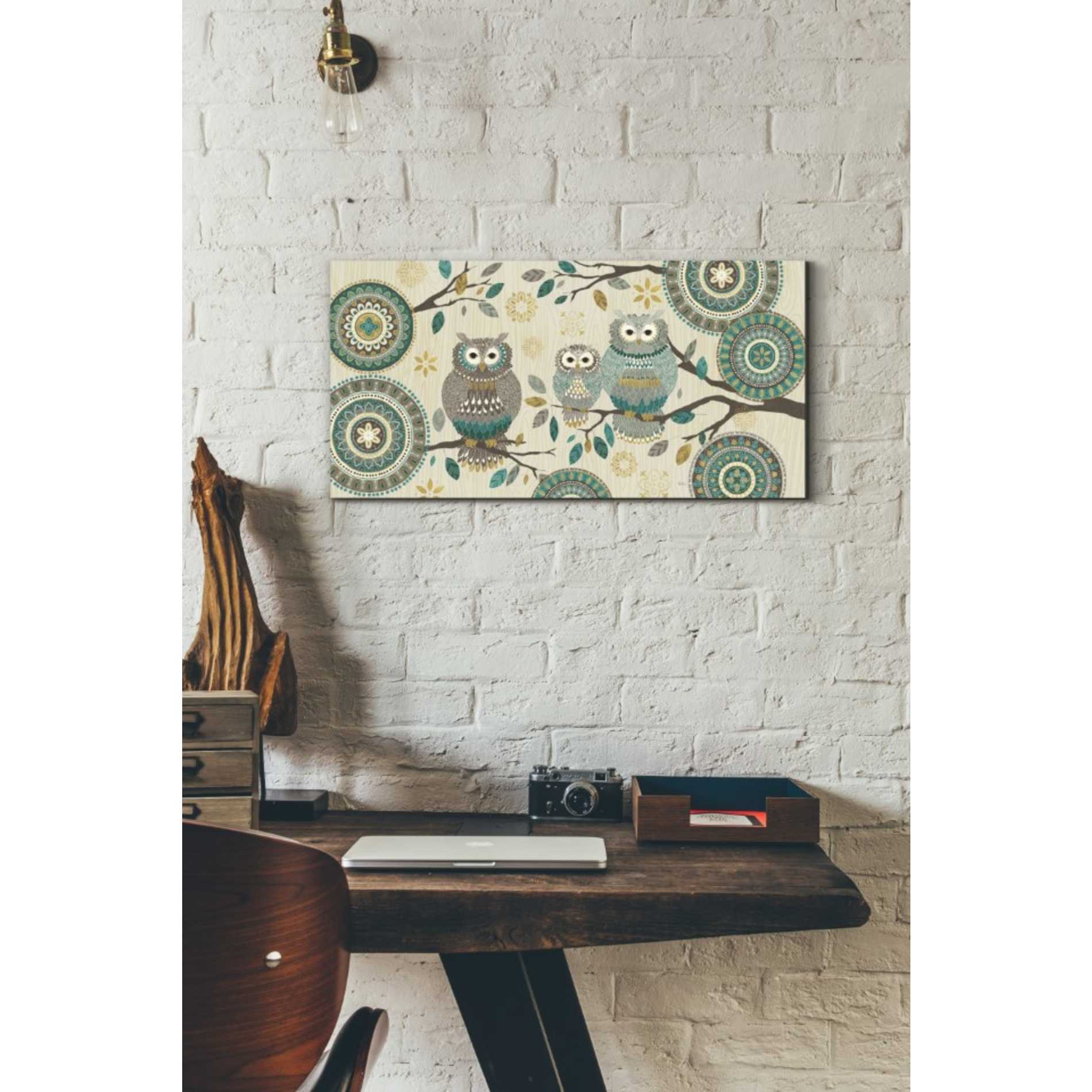 'Cool Feathers V' by Veronique Charron, Canvas Wall Art,24 x 12