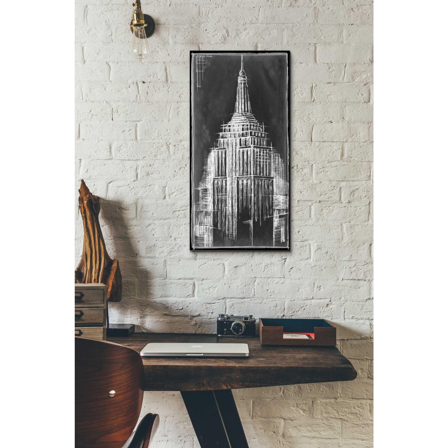 'Empire State Blueprint' by Ethan Harper Canvas Wall Art,12 x 24