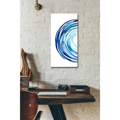 Image of 'Blue Vortex I' by Grace Popp Canvas Wall Art,12 x 24