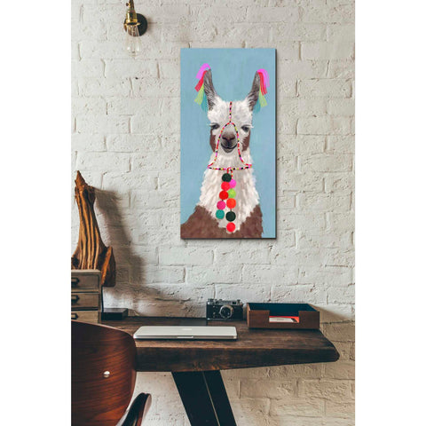 Image of 'Adorned Llama I' by Victoria Borges Canvas Wall Art,12 x 24