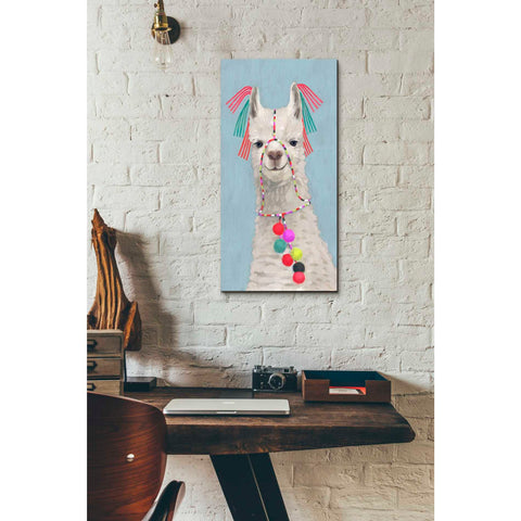Image of 'Adorned Llama II' by Victoria Borges Canvas Wall Art,12 x 24