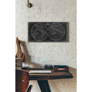 'Blueprint of the World in Hemispheres' by Vision Studio Giclee Canvas Wall Art