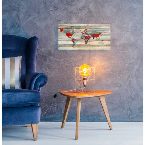 Image of 'World Map IV' by Irena Orlov, Canvas Wall Art,24 x 12