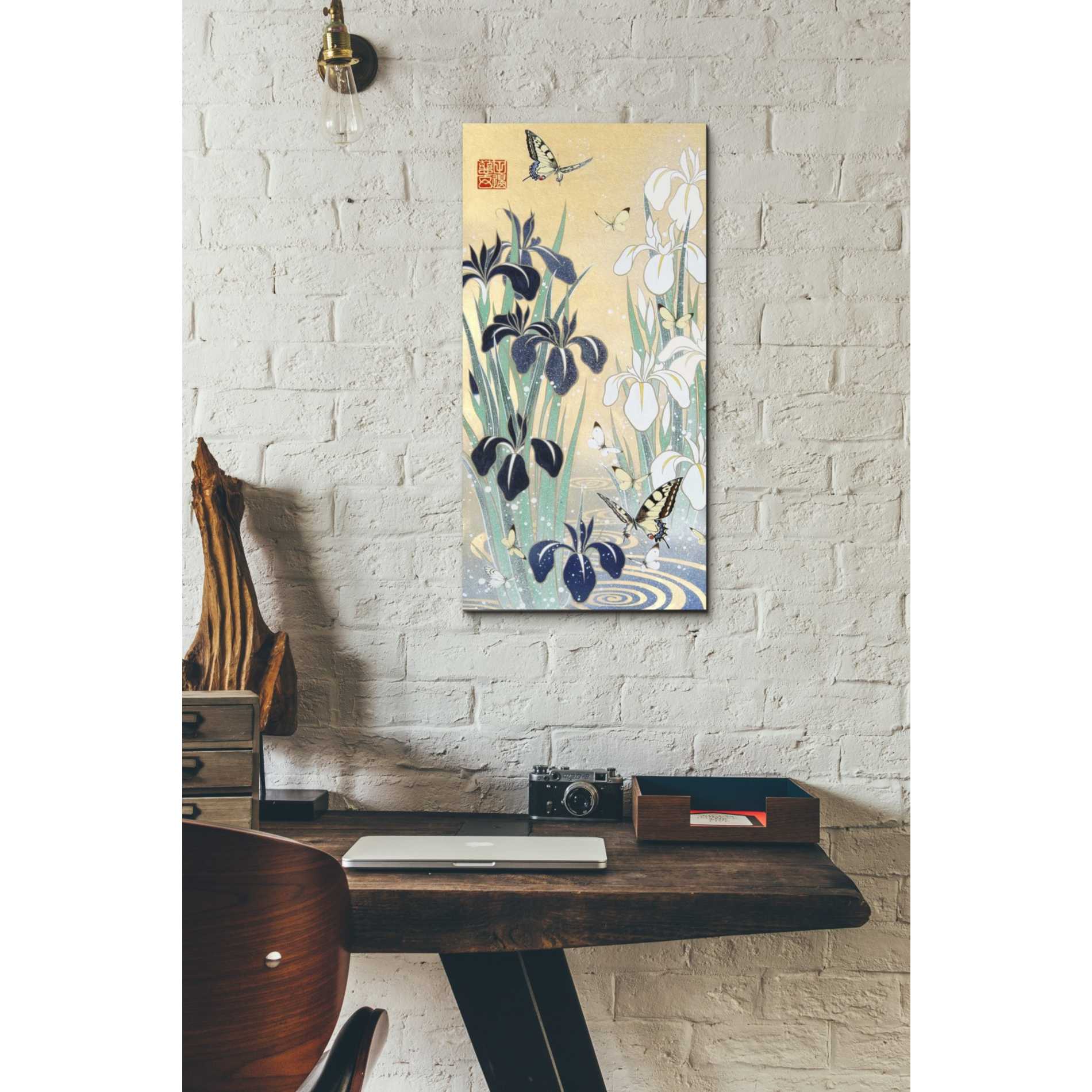'Iris and Butterfly' by Zigen Tanabe, Giclee Canvas Wall Art