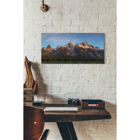 Image of 'Tetons First Light' by Darren White, Canvas Wall Art,12 x 24