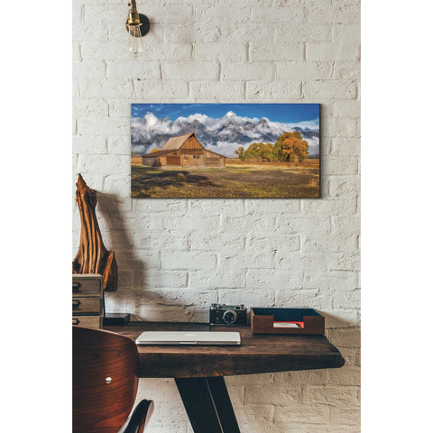Image of 'Warm Morning Light in the Tetons' by Darren White, Canvas Wall Art,12 x 24