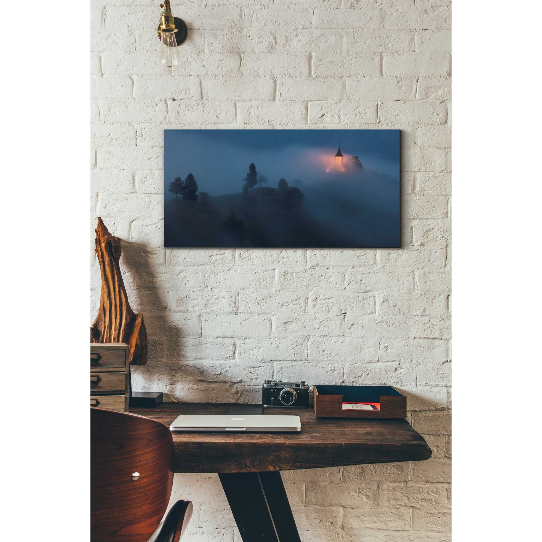 'Fog Rolls In' by Larry Malvin, Canvas Wall Art,12 x 24