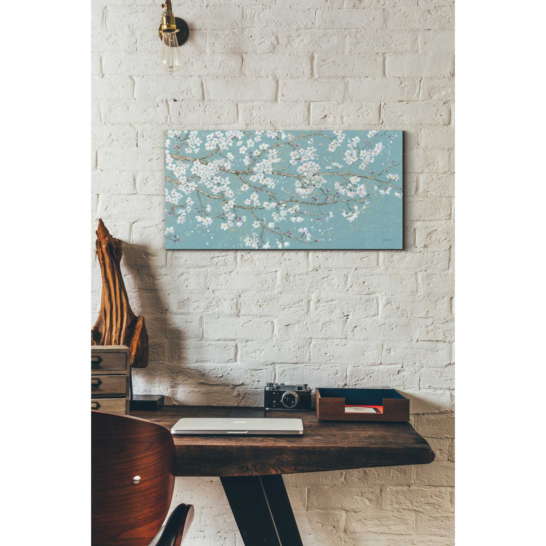 'April Breeze I TEAL' by James Wiens, Canvas Wall Art,12 x 24
