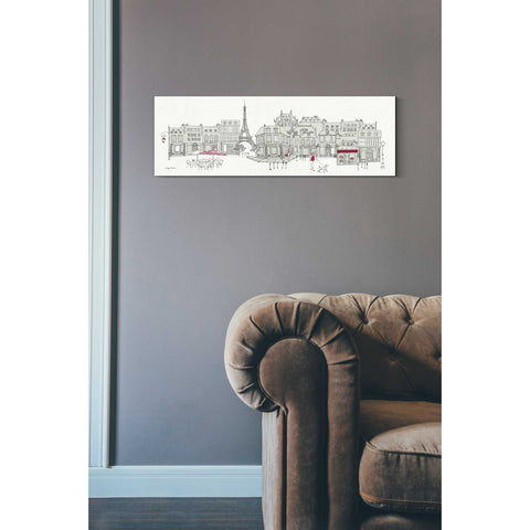 Image of 'World Cafe II Paris Panoramic' by Avery Tillmon, Canvas Wall Art,12 x 36