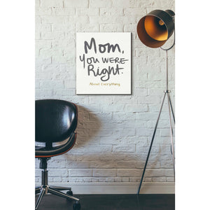 'Right Mom' by Linda Woods, Canvas Wall Art,16 x 18