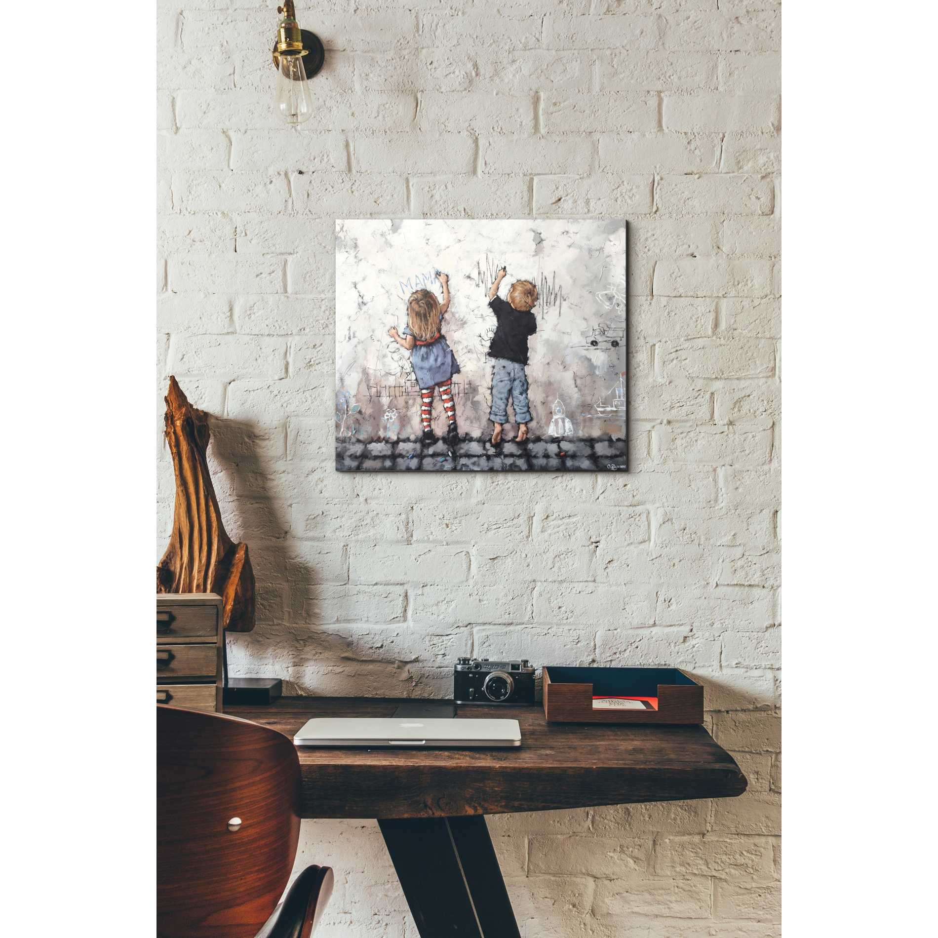 'Wall Graffiti' by Alexander Gunin, Canvas Wall Art,16 x 18