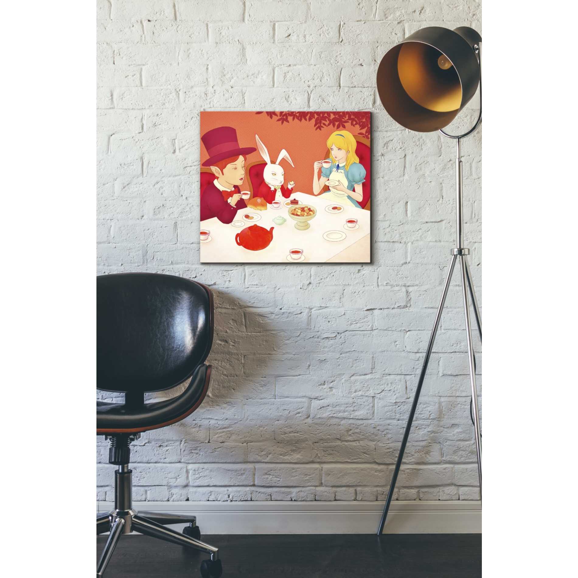 'Alice's Tea Party' by Sai Tamiya, Canvas Wall Art,18 x 16