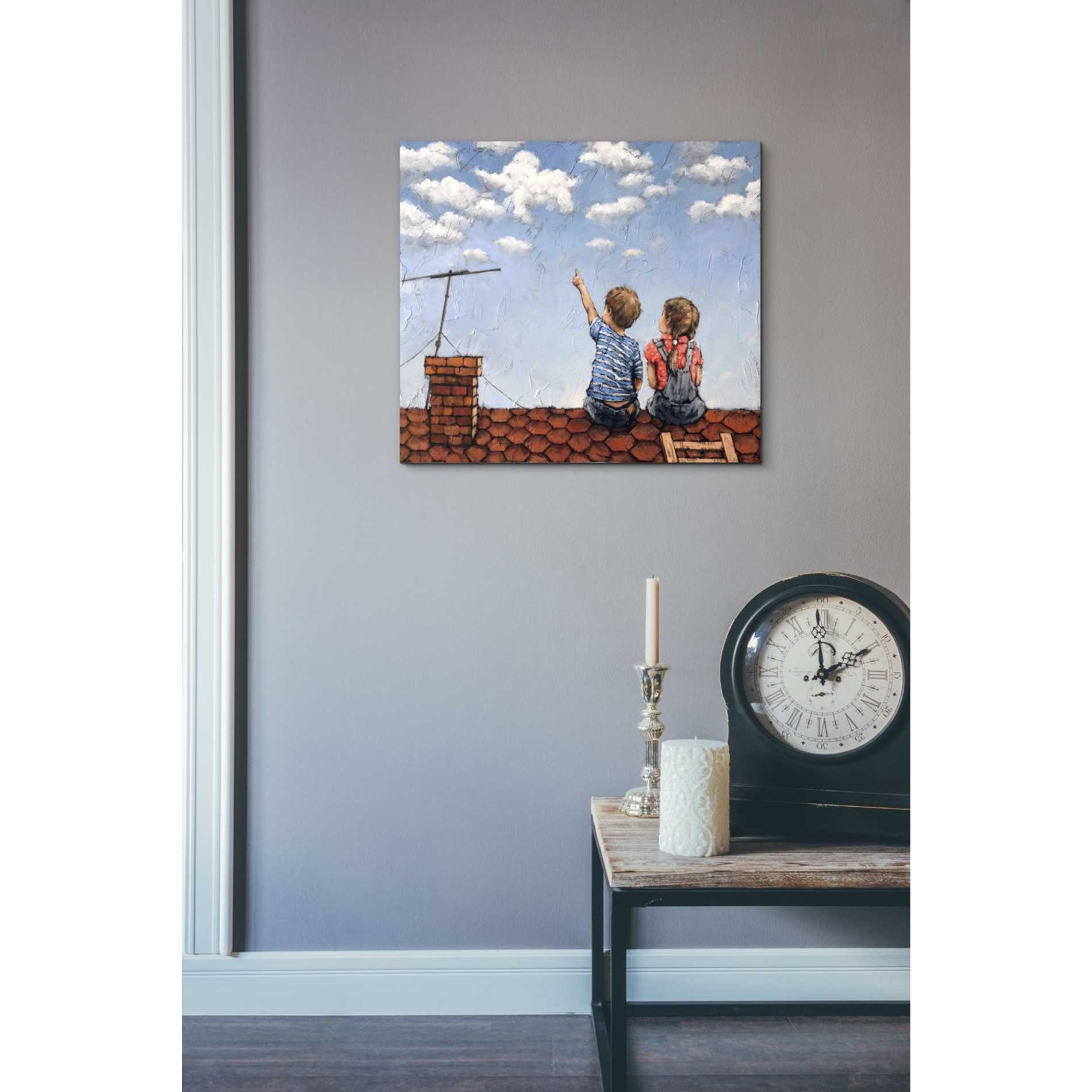 'Counting Clouds' by Alexander Gunin, Canvas Wall Art,18 x 16