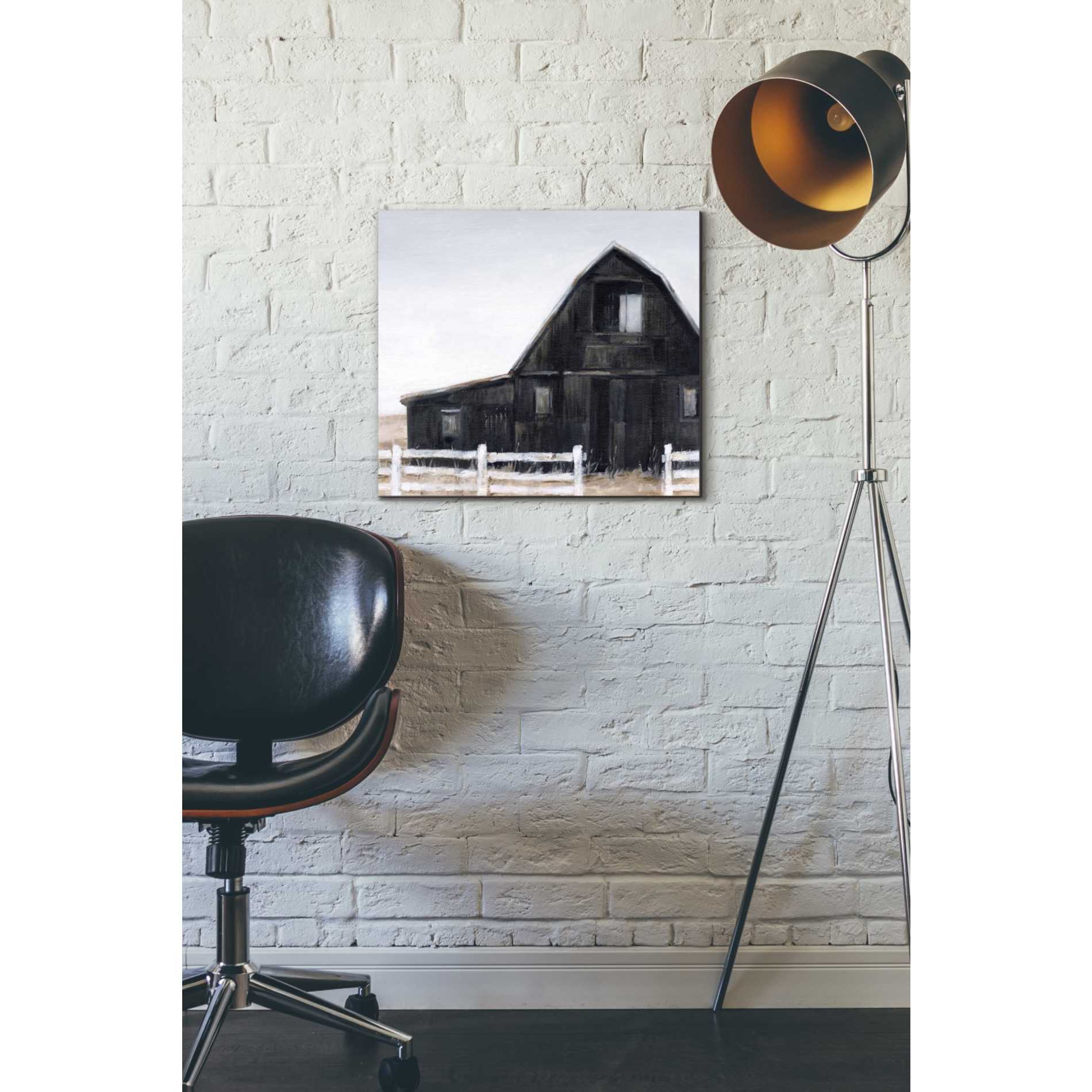 'Black Barn II' by Ethan Harper Giclee Canvas Wall Art