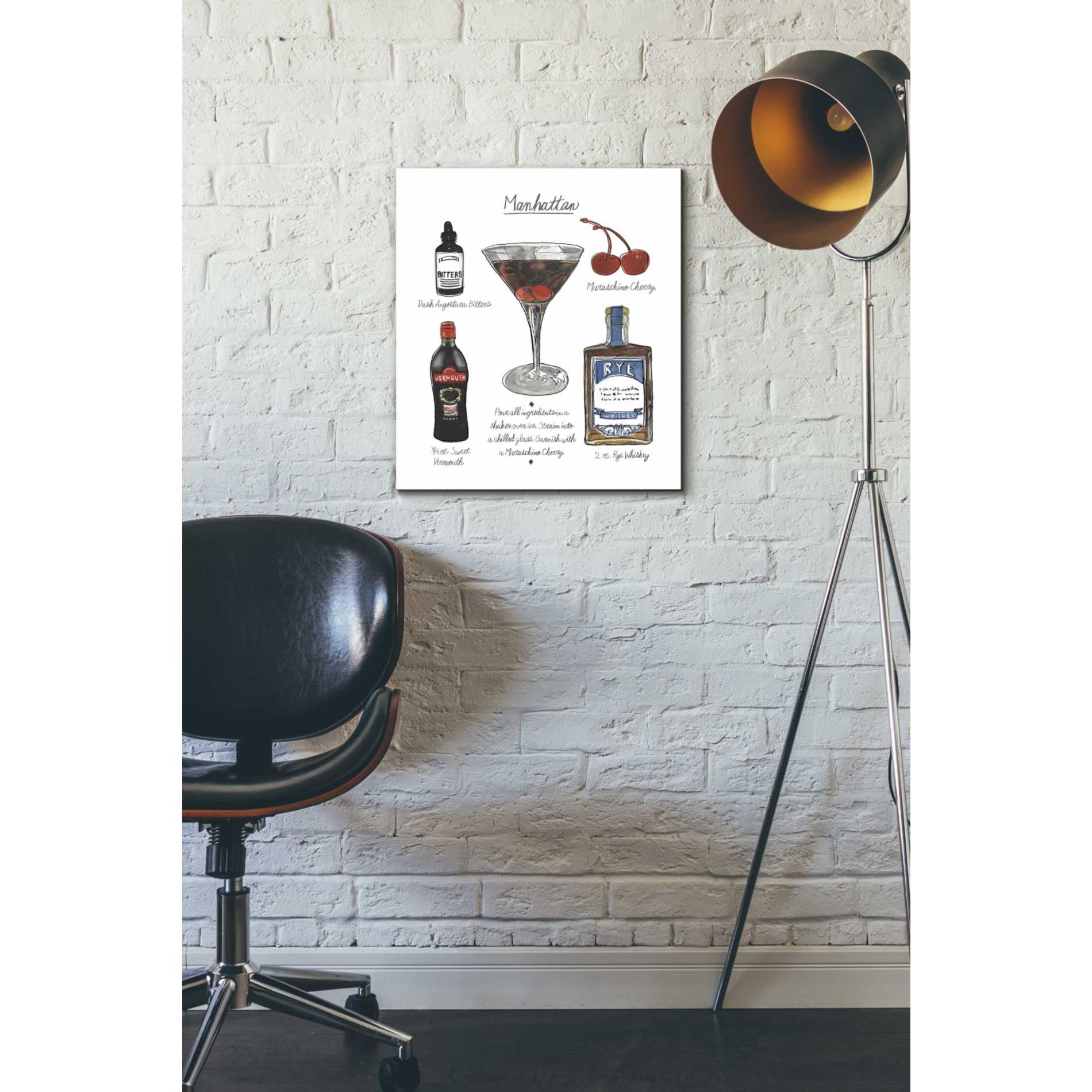 'Classic Cocktail - Manhattan" by Naomi McCavitt. McCavitt Giclee Canvas Wall Art