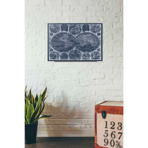'World Globes Blueprint' by Vision Studio Giclee Canvas Wall Art