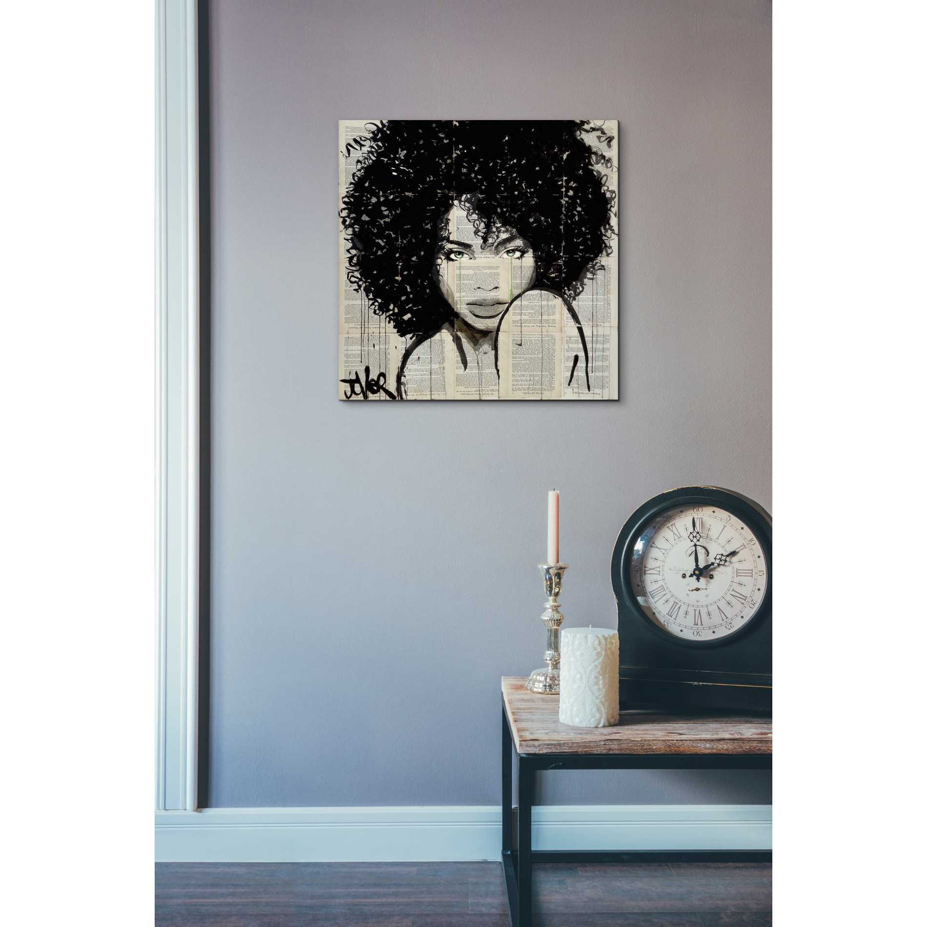 'Angel' by Loui Jover, Canvas Wall Art,18 x 18