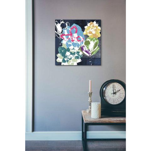 Image of 'Colorful Succulents II' by Linda Woods, Canvas Wall Art,18 x 18