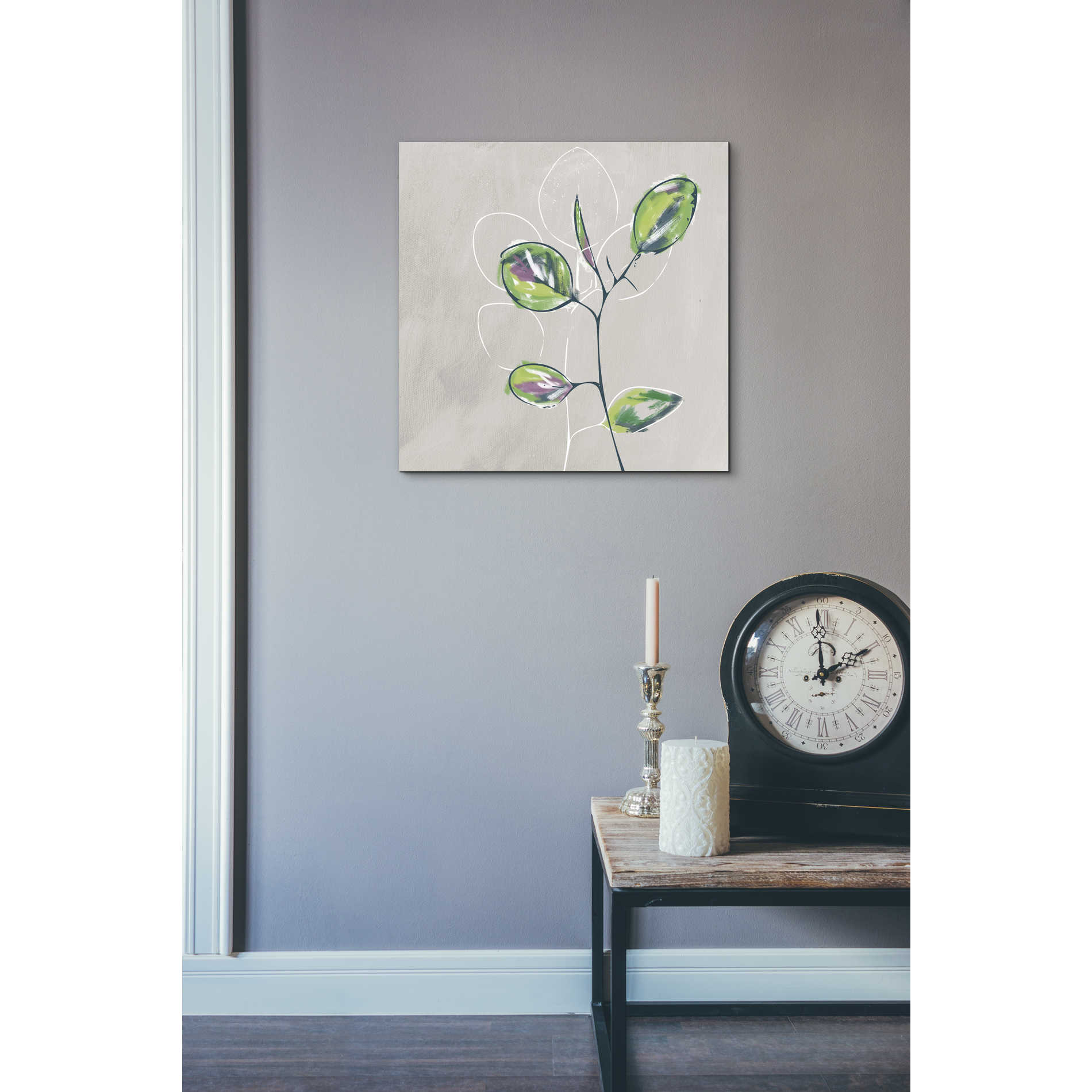 'Eucalyptus on Sand' by Linda Woods, Canvas Wall Art,18 x 18