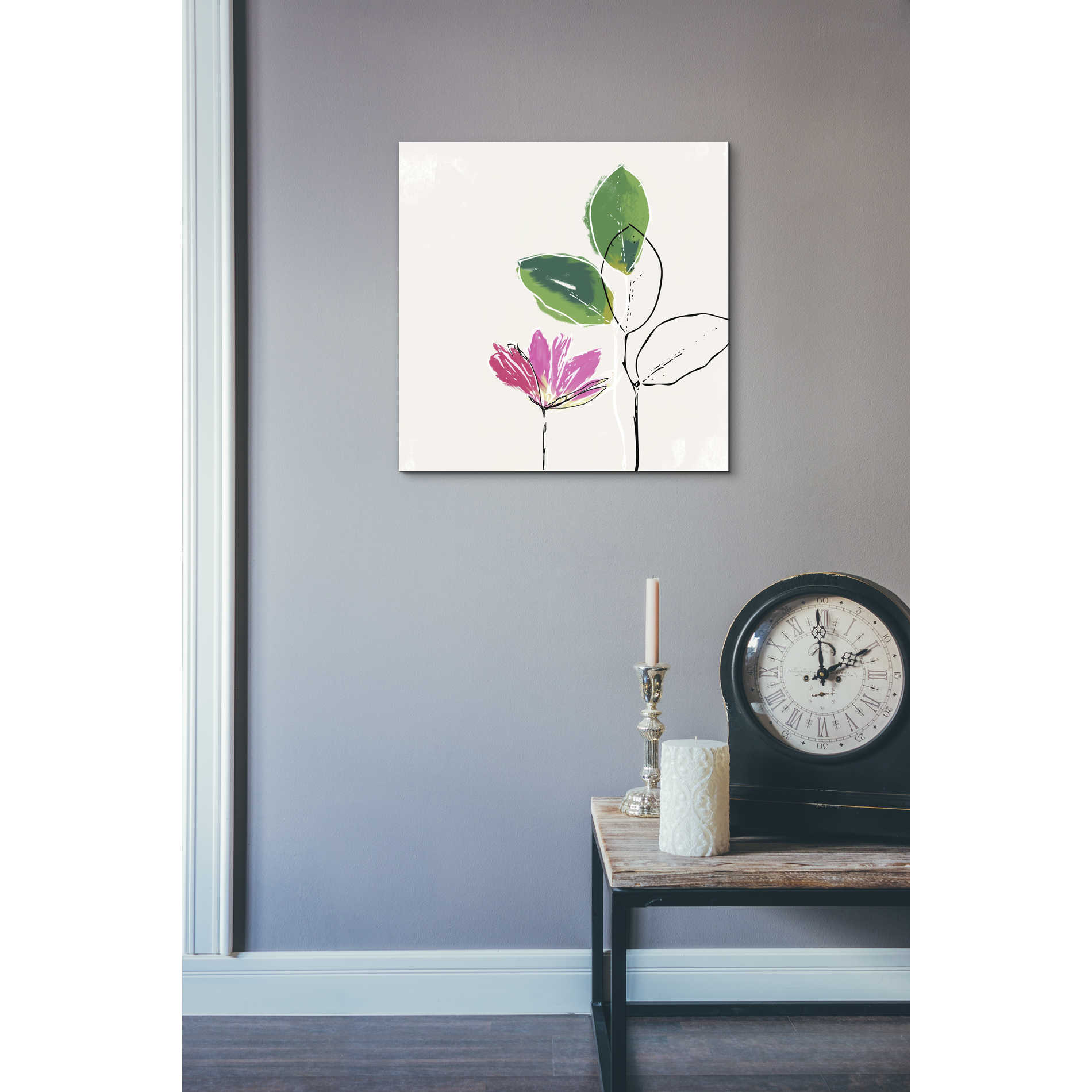 'Spring Flower' by Linda Woods, Canvas Wall Art,18 x 18