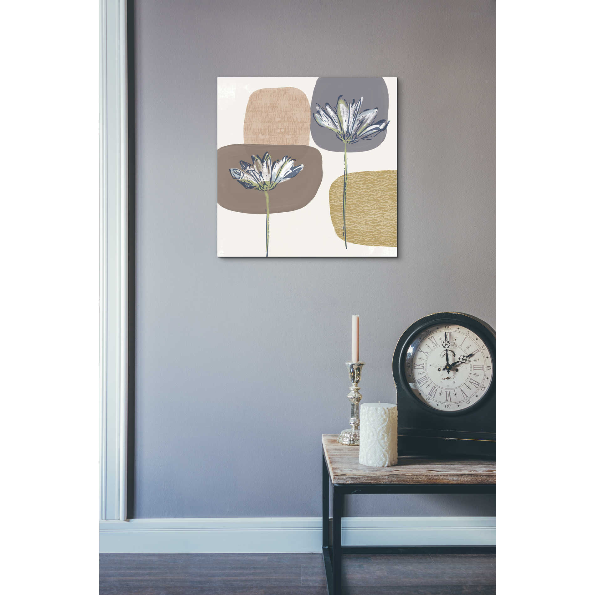 'Soft Floral I' by Linda Woods, Canvas Wall Art,18 x 18