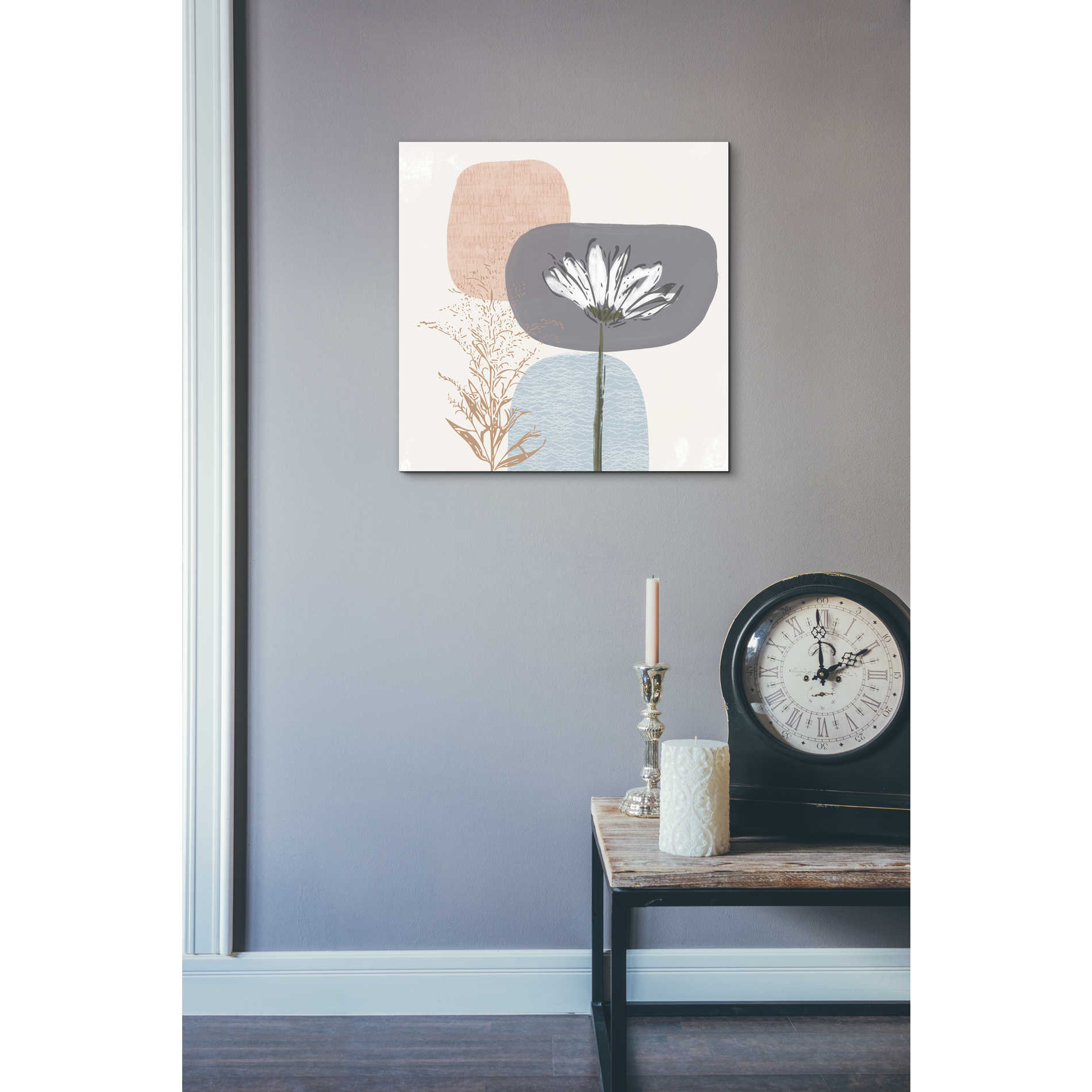 'Soft Floral II' by Linda Woods, Canvas Wall Art,18 x 18