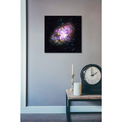 Image of 'Crab Nebula Multi-Wavelengths' Hubble Space Telescope Canvas Wall Art,18 x 18